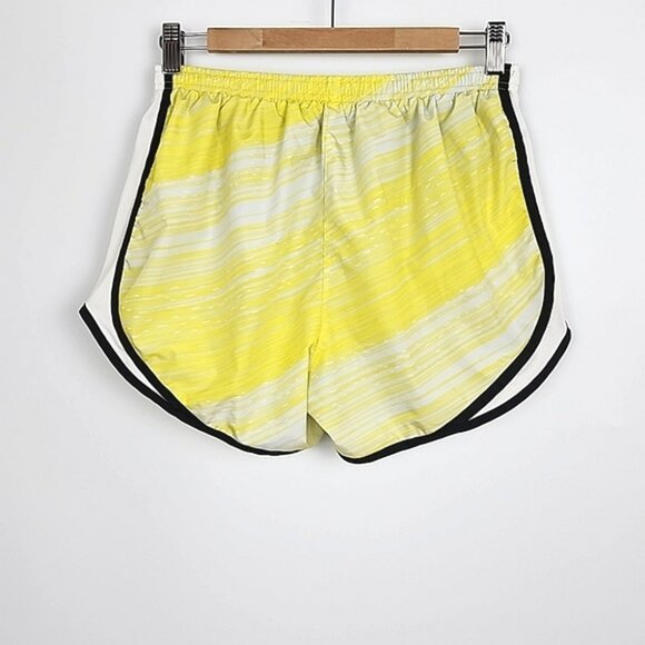 NIKE Women's Athletic Running Shorts Yellow White Built-Ln Liner 3" Inseam Sz L - Picture 2 of 11